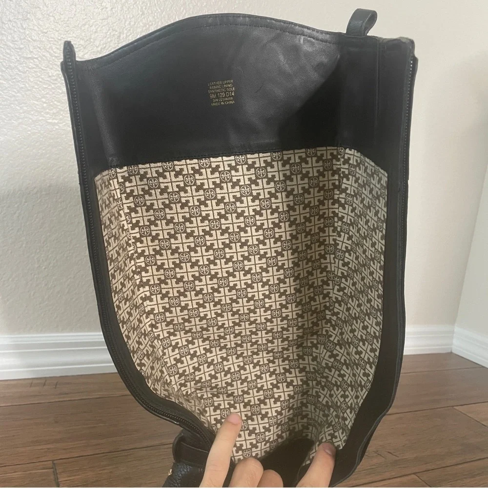 Tory Burch Black Leather Riding Boots knee high boots